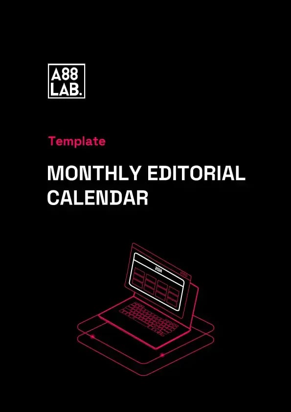 Monthly Editorial Calendar Template_A88Lab.