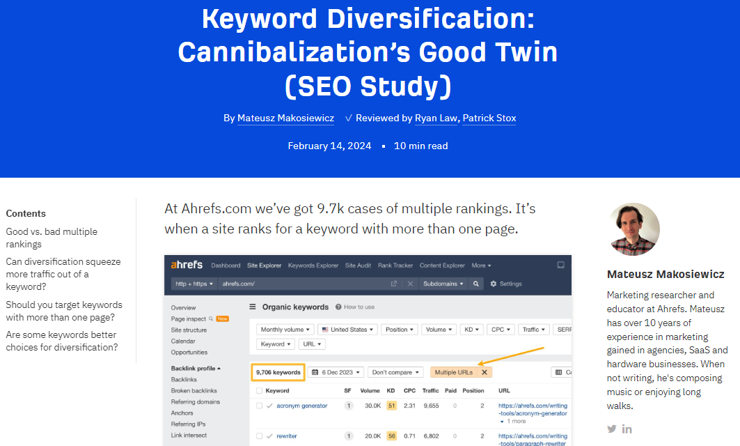 Ahrefs blog post