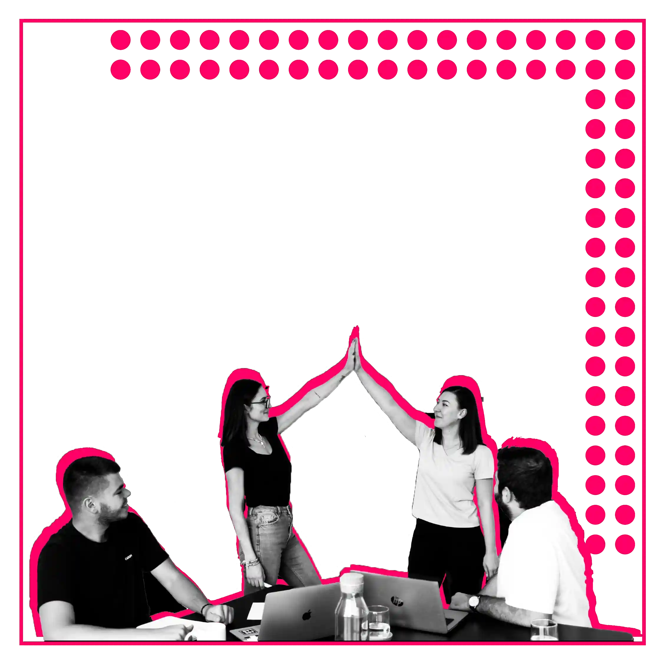 A88Lab.-Team-High-Five-Pink-Square